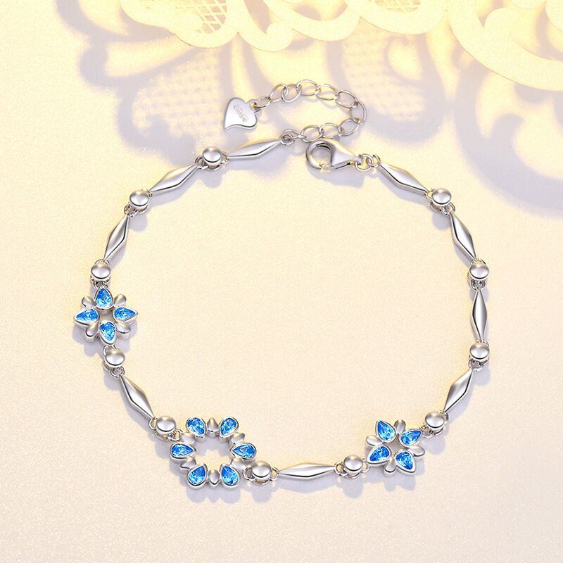 sterling silver S925 gem bracelet #GB0125-GB134