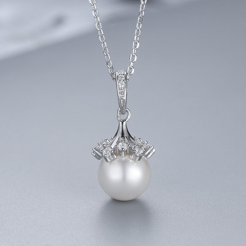 S925 sterling silver pearl pendant setting (default no pearl) wsp082-090