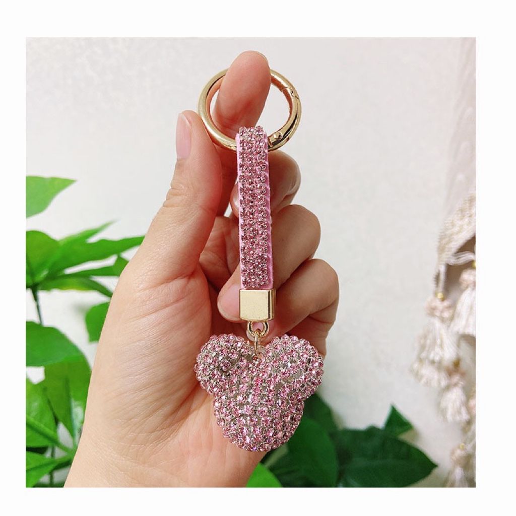 rhinestone mouse head  shape keychain KC010-KC018