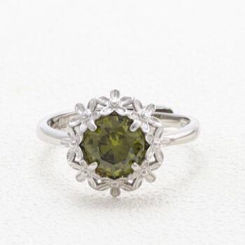 S925 sterling silver gem ring SSG498-SSG499