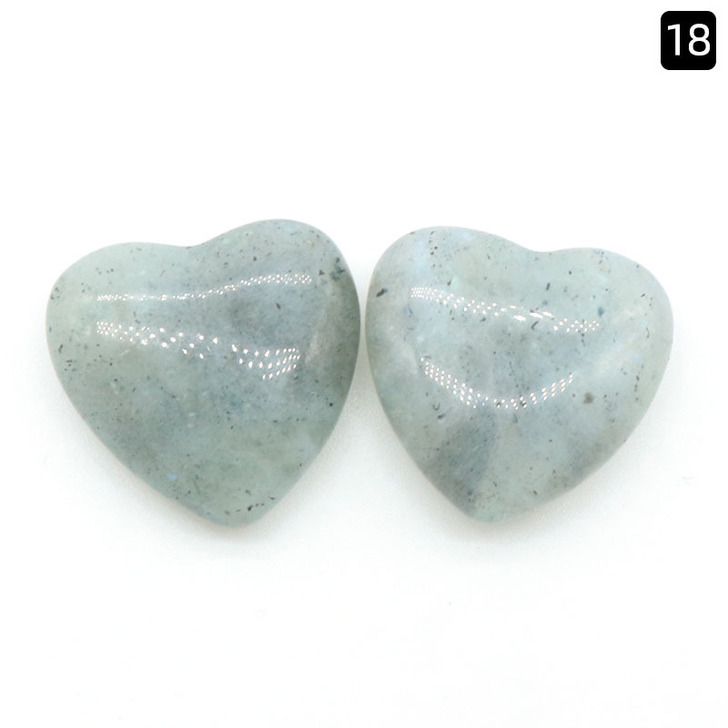 25mm natural crystal stone heart decorations