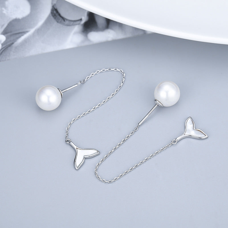 S925 sterling silver earring  setting (default no pearl) wse163-171