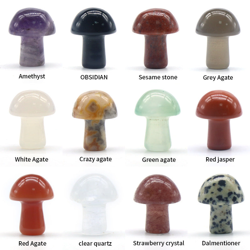 2cm mini mushroom crystal decorations