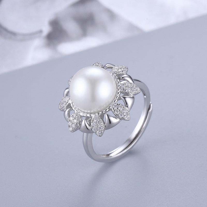 S925 sterling silver ring setting (default no pearl) wsr127-135