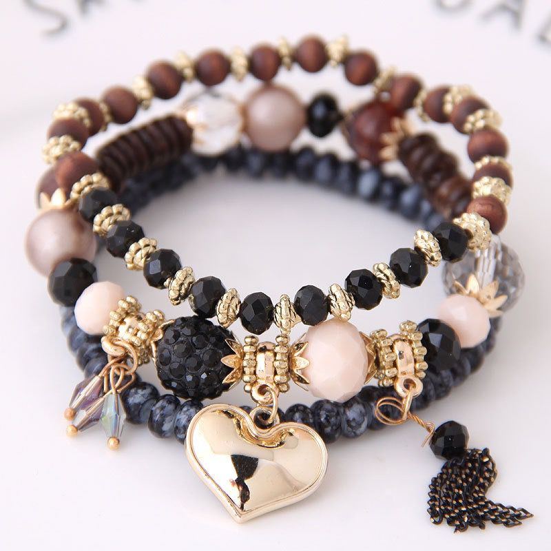 Boho wraps stone bracelet B081-B086