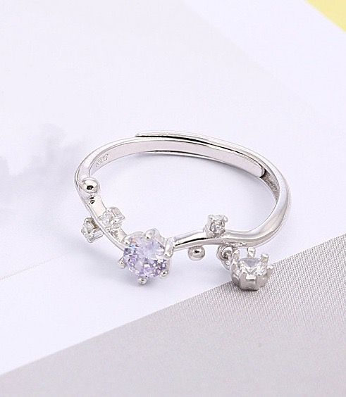 S925 sterling silver gem ring SSG801-SSG803