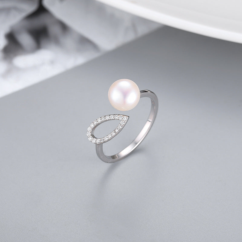 S925 sterling silver ring  setting (default no pearl) wsr028-036