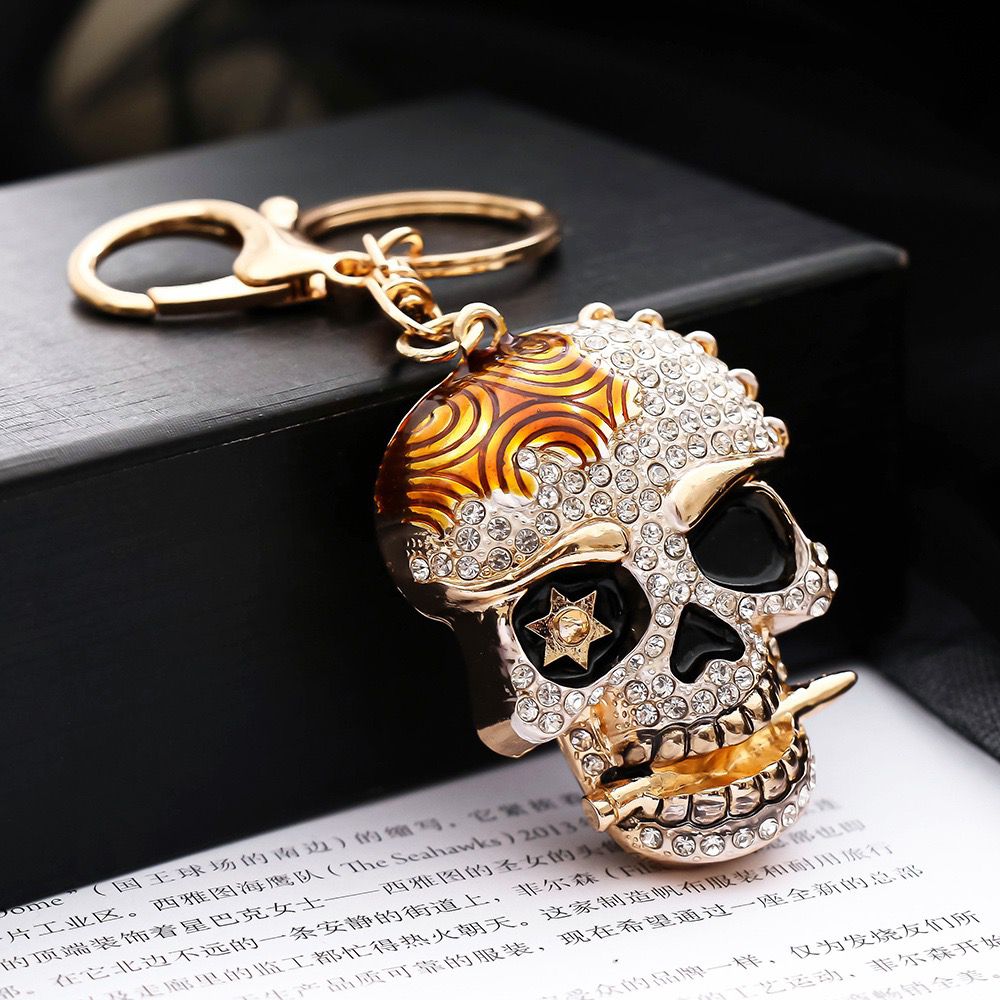 rhinestone skull keychain KC048-KC051