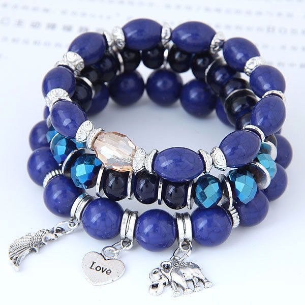 Boho wraps stone bracelet B061-B080