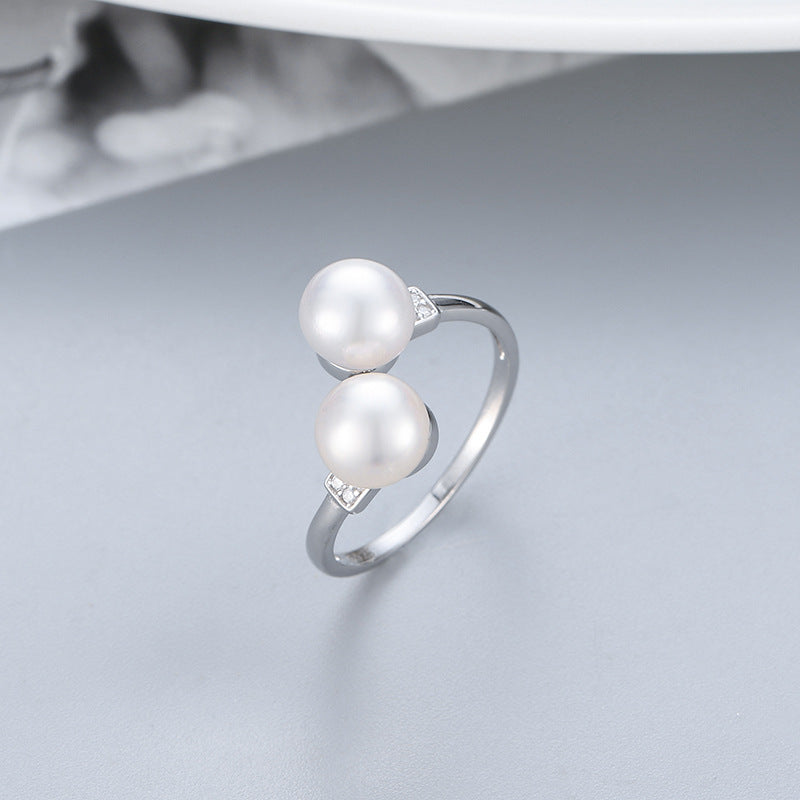 S925 sterling silver ring setting (default no pearl) wsr037-045