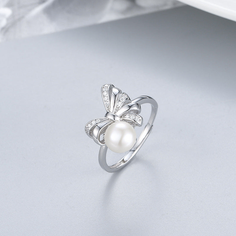 S925 sterling silver ring  setting (default no pearl) wsr091-099