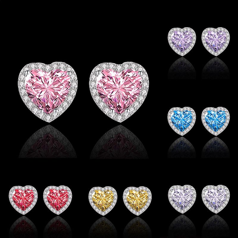 fashion zirconia gem earrings  #E065-E070