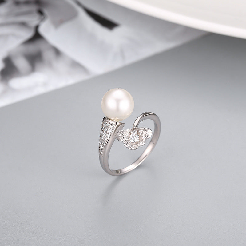 S925 sterling silver ring setting (default no pearl)wsr064-072