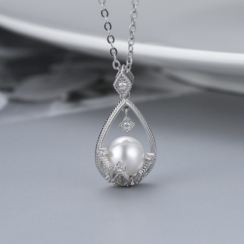 S925 sterling silver pearl pendant setting (default no pearl) wsp118-126