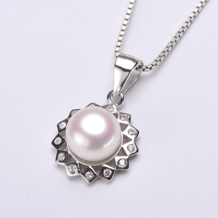 S925 sterling silver pearl pendant setting (default no pearl) wsp055-063