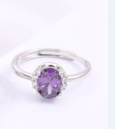 S925 sterling silver gem ring SSG392-SSG394