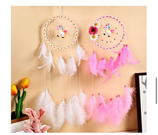 unicorn dreamcatcher   feather cather wall hanging decorations #DC073-DC076