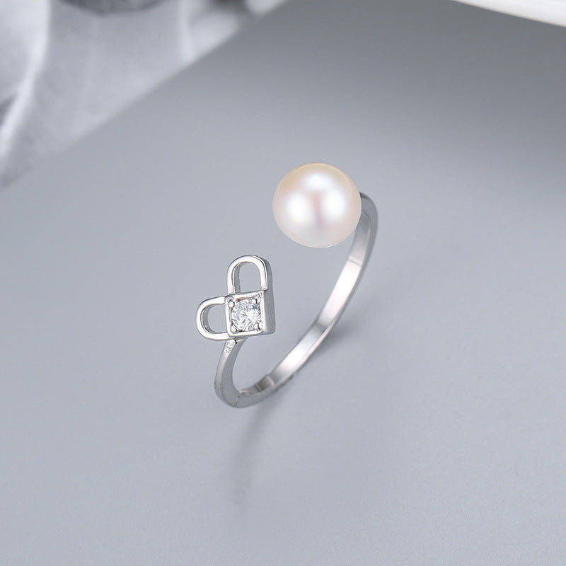 S925 sterling silver ring  setting (default no pearl) wsr010-018