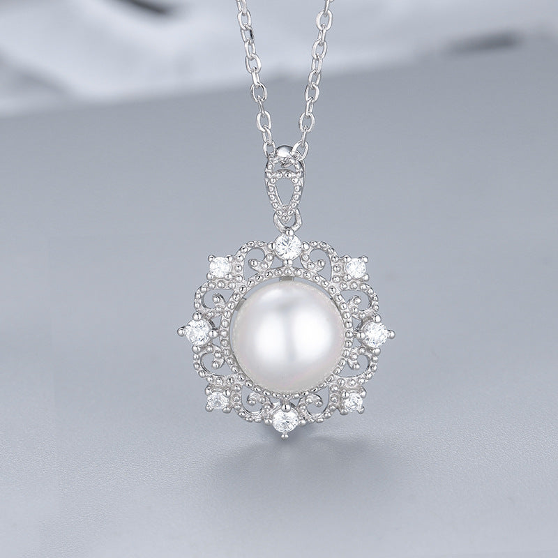 S925 sterling silver pearl pendant setting (default no pearl) wsp091-099