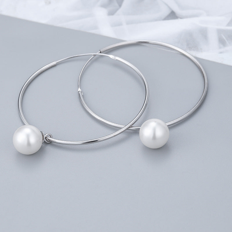 S925 sterling silver earring  setting (default no pearl)wse073-081