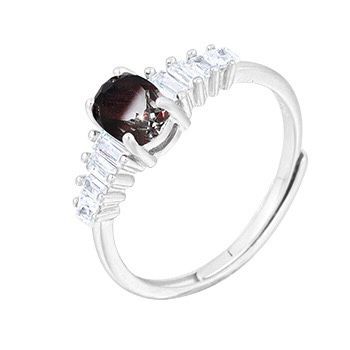 S925 sterling silver gem ring SSG521-SSG534