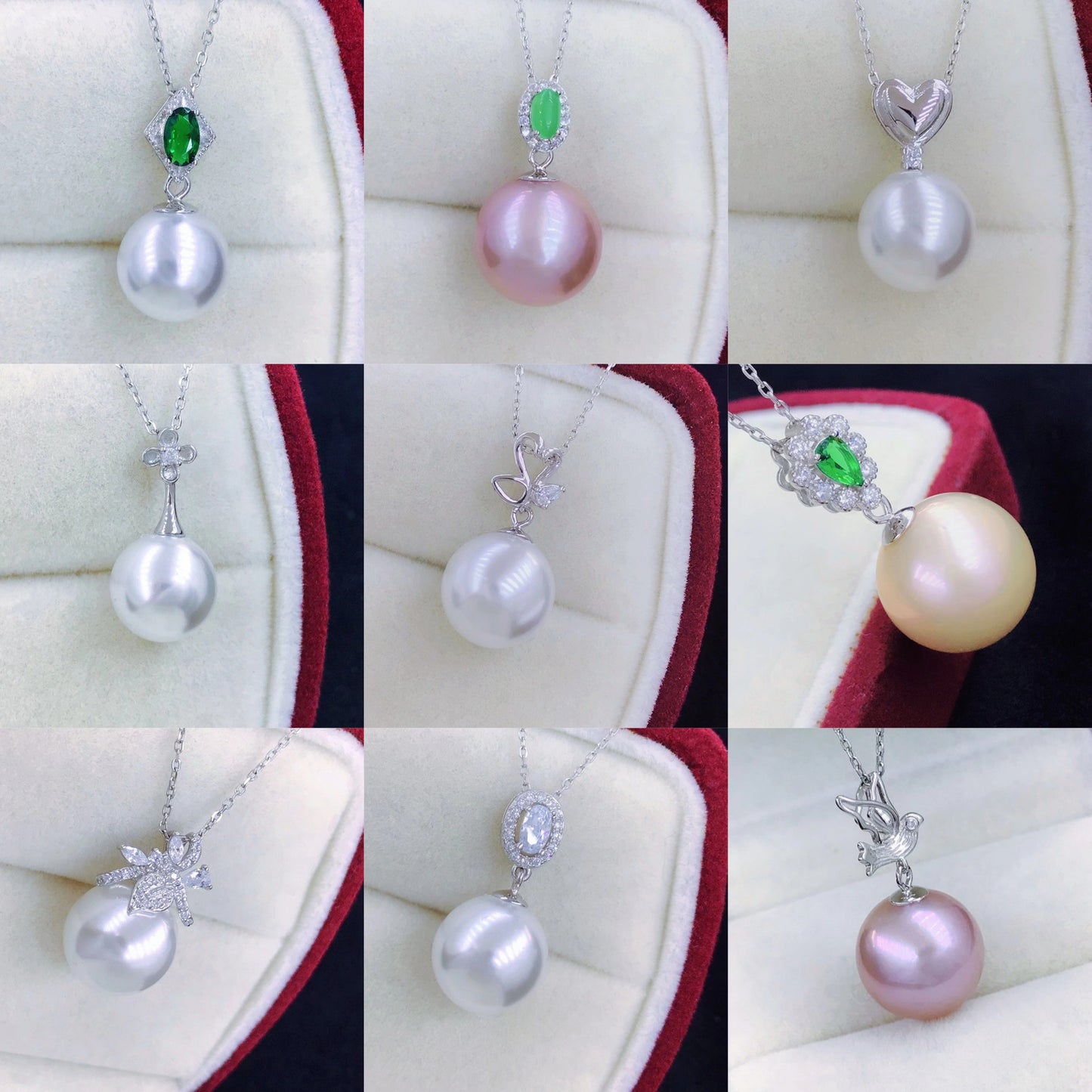 sterling silver S925 pearl pendant setting  SDP046-054