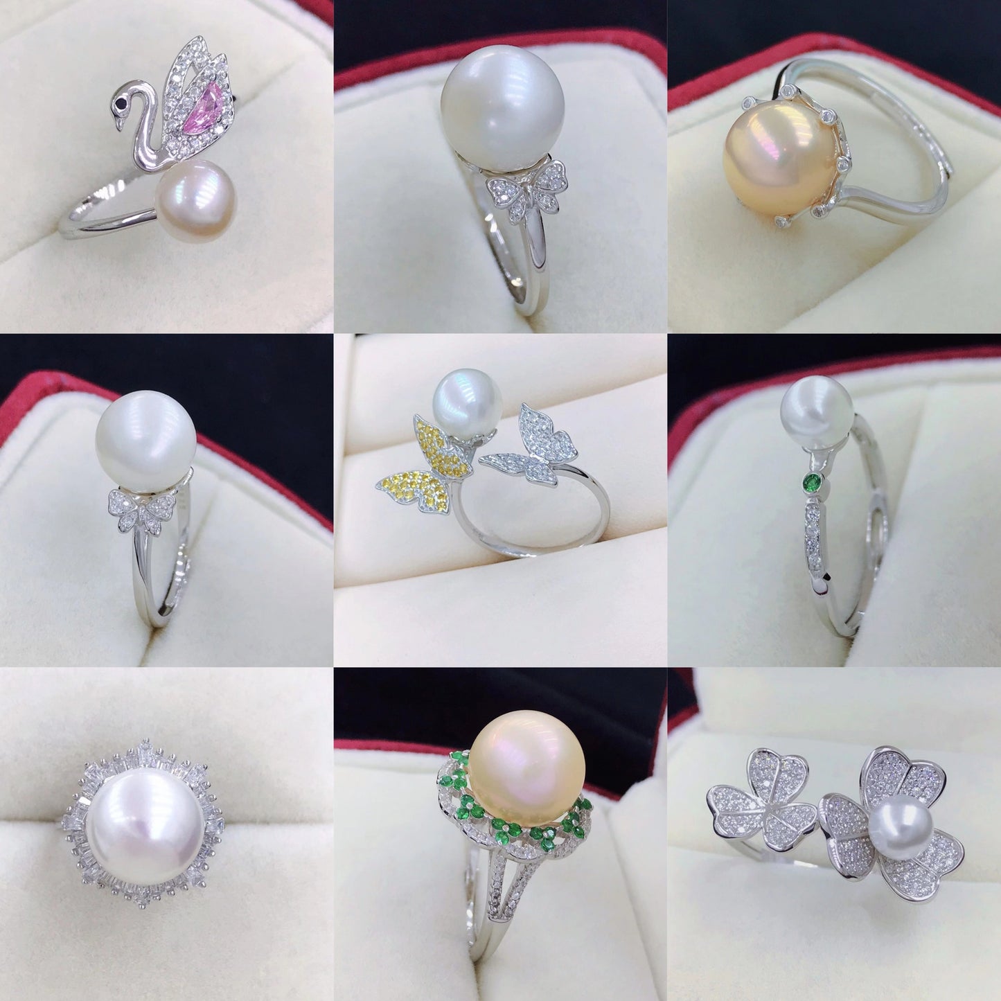 sterling silver S925 pearl ring setting  SDR010-018