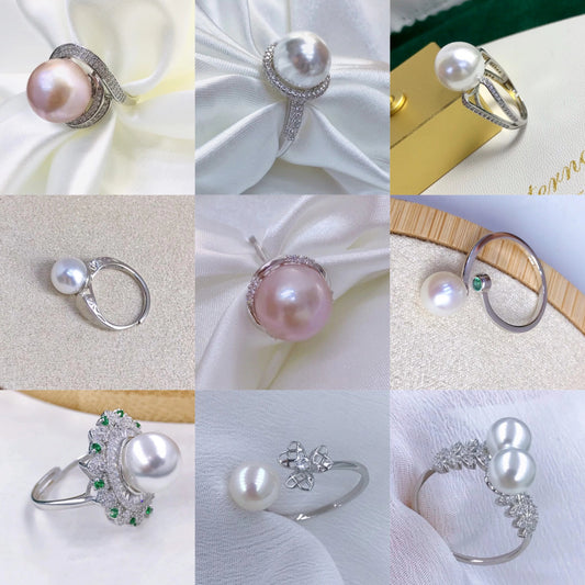 sterling silver S925 pearl ring setting  SDR118-126