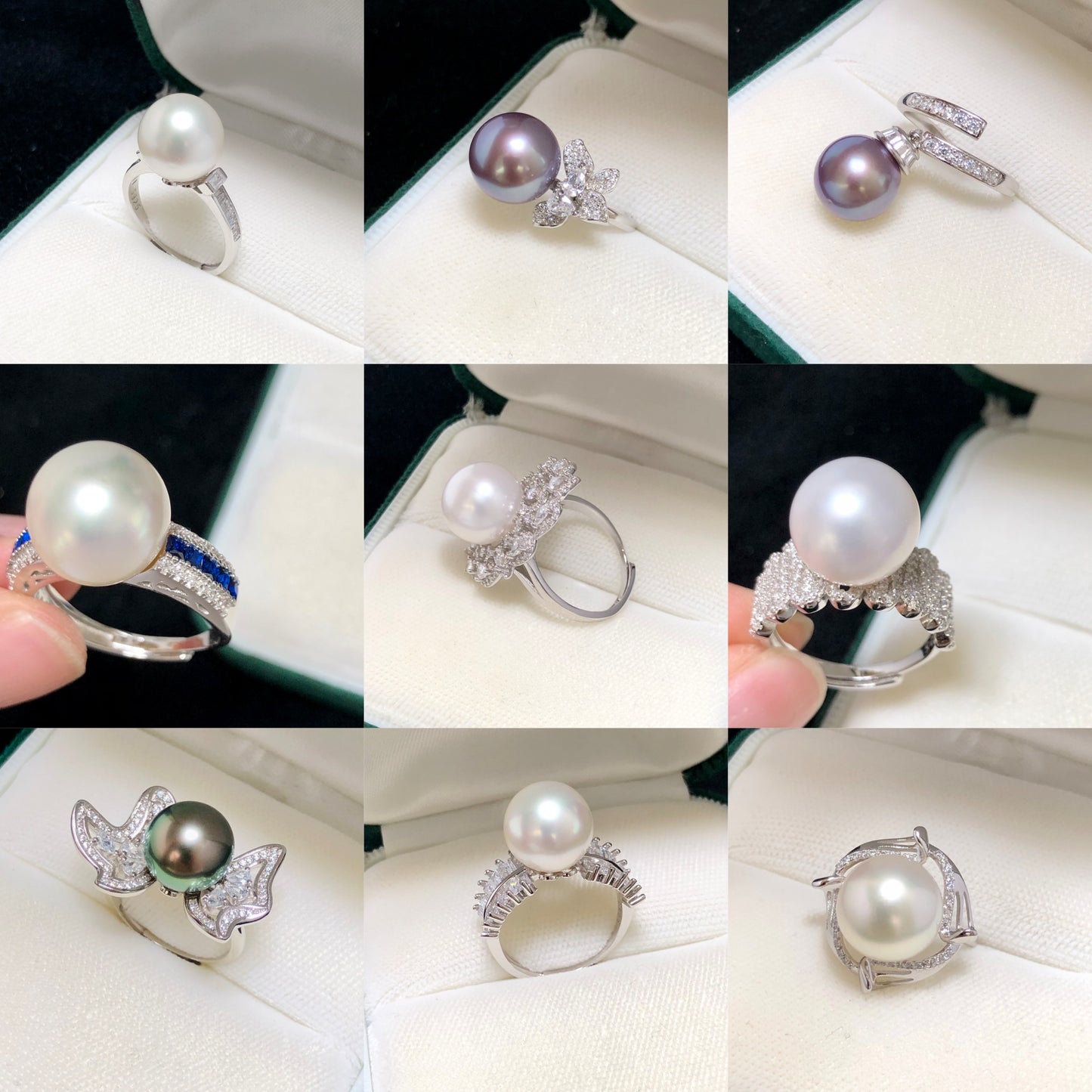 Sterling Silver S925 Pearl ring Setting SZ010-SZ018