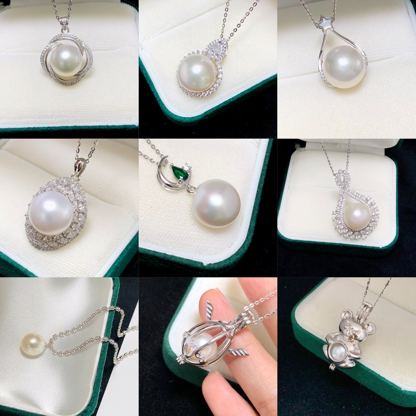 Sterling Silver S925 Pearl pendant Setting SZ001-SZ009