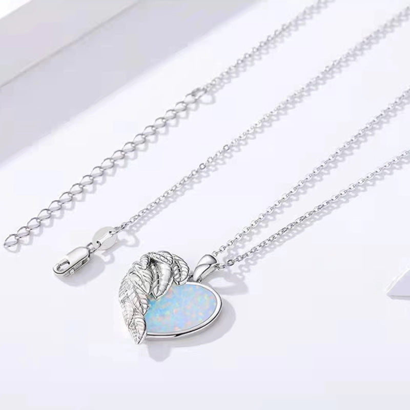 Love feather pendant necklace N117