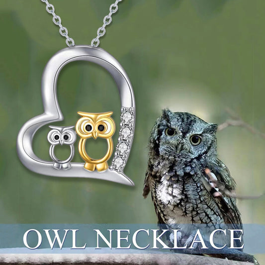 An owl pendant necklace N121