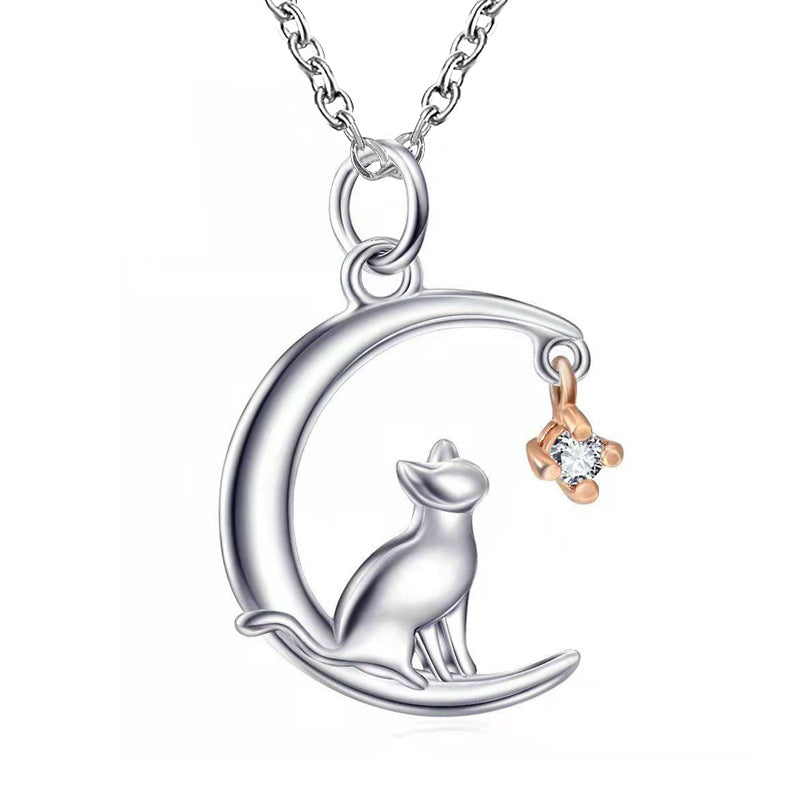 Moon Cat Necklace N144