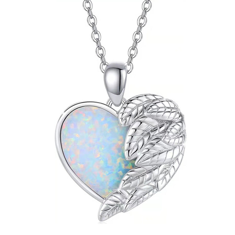 Love feather pendant necklace N117