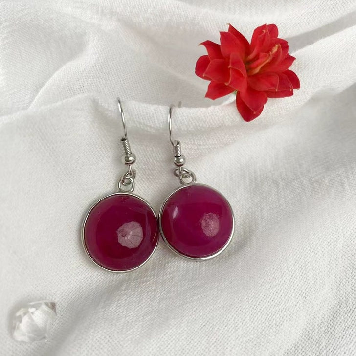 red agate earrings E138