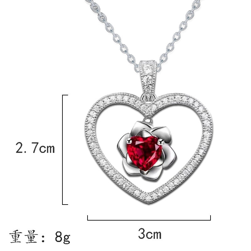 Rose love pendant necklace N120