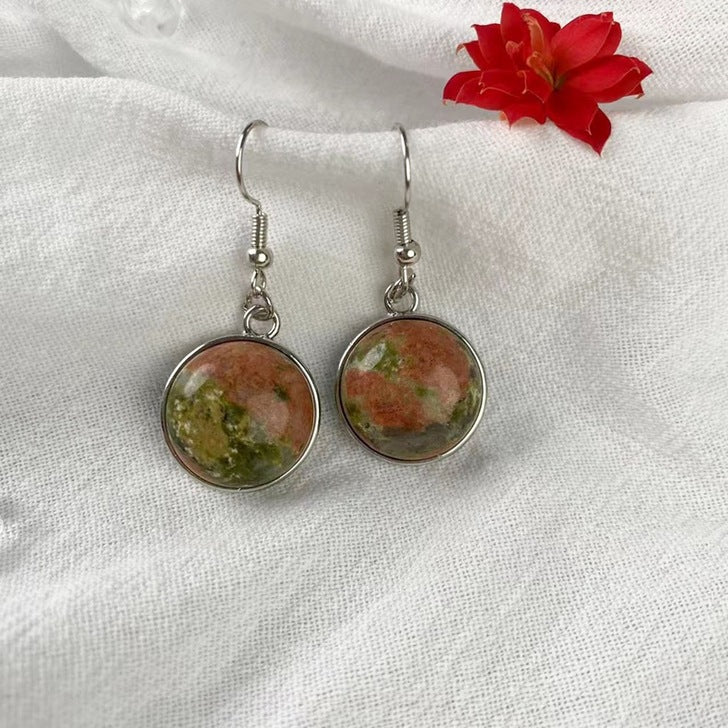 red agate earrings E138