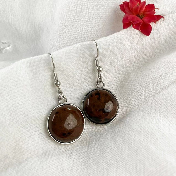 red agate earrings E138