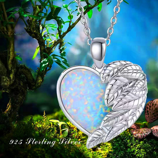 Love feather pendant necklace N117