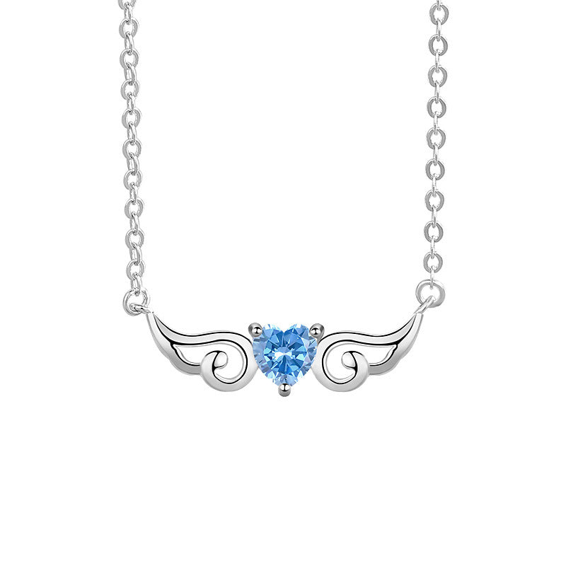 Wing to wing stud necklace set