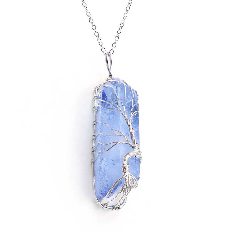 natural crystal lifetree pendant necklace  N101