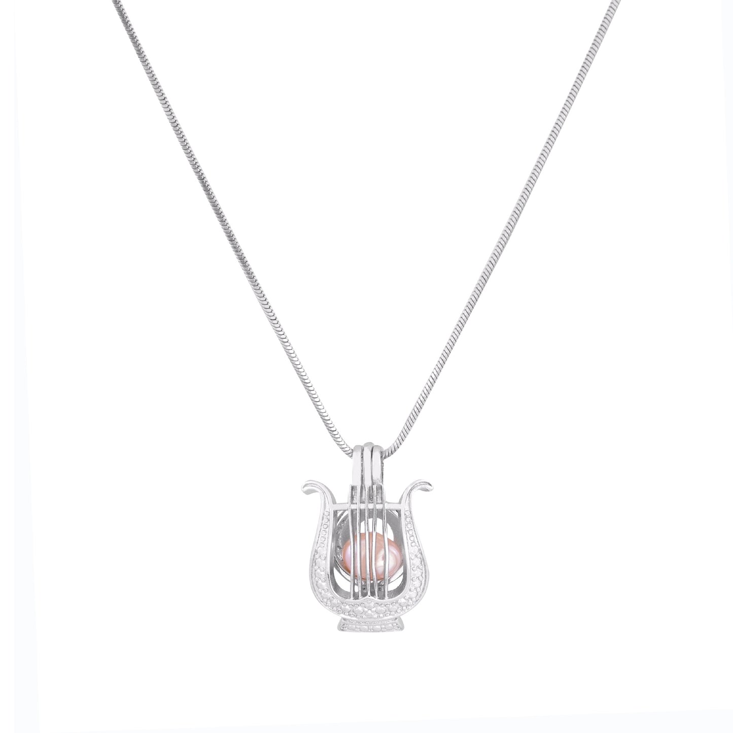 silver plated pearl cage P134-190