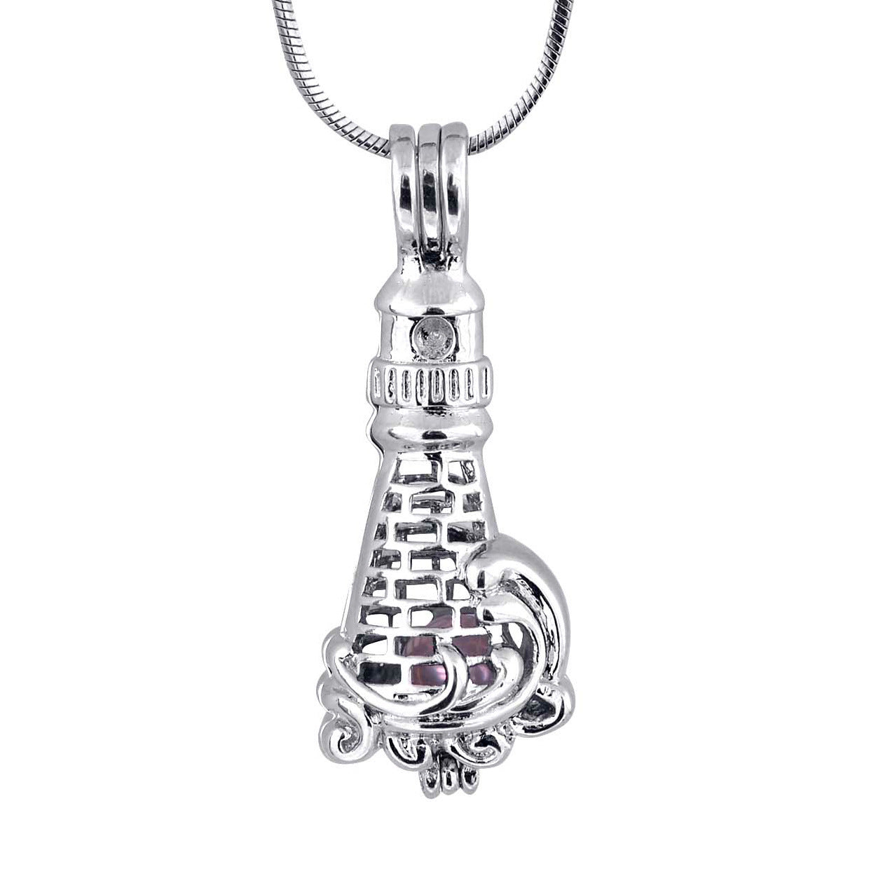 silver plated pearl cage P1-P75