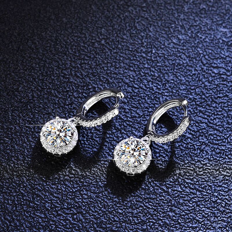 S925 sterling silver Mossanite earrings   #SME001-SME009