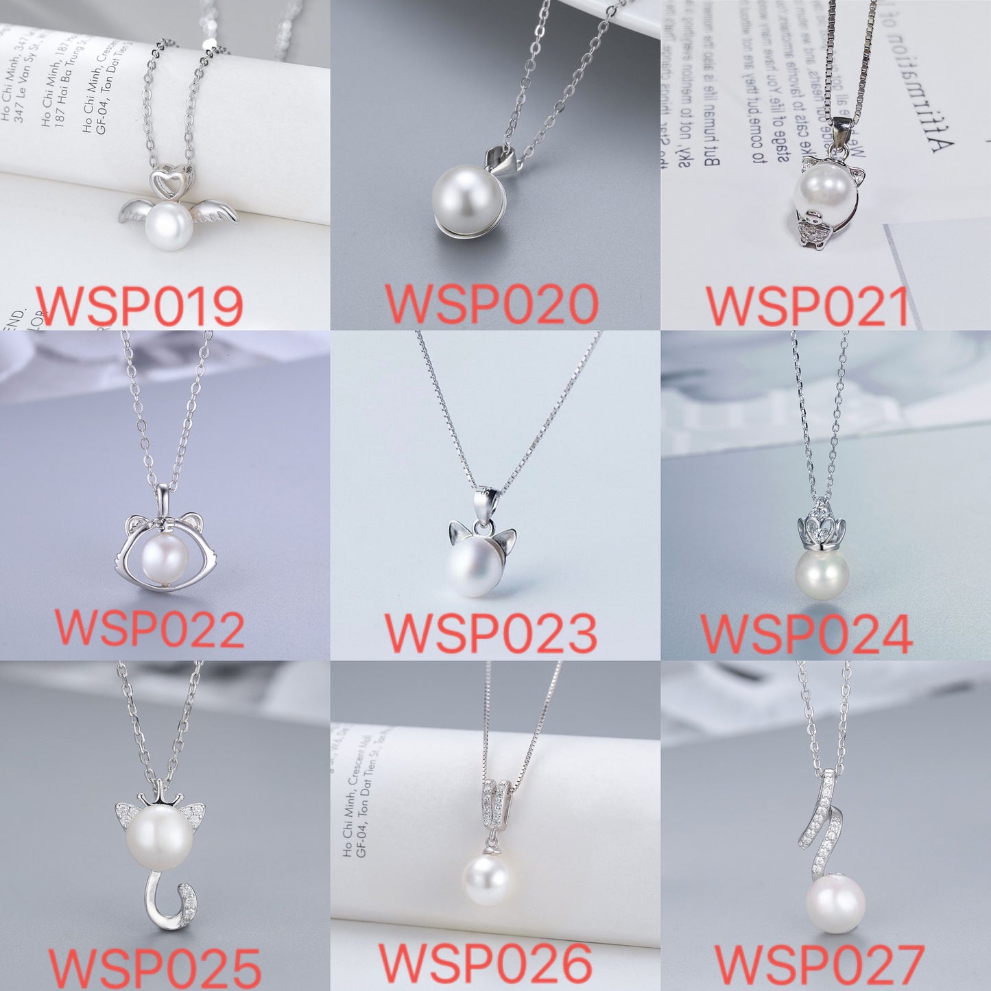 S925 sterling silver pearl pendant setting (default no pearl) wsp019-027