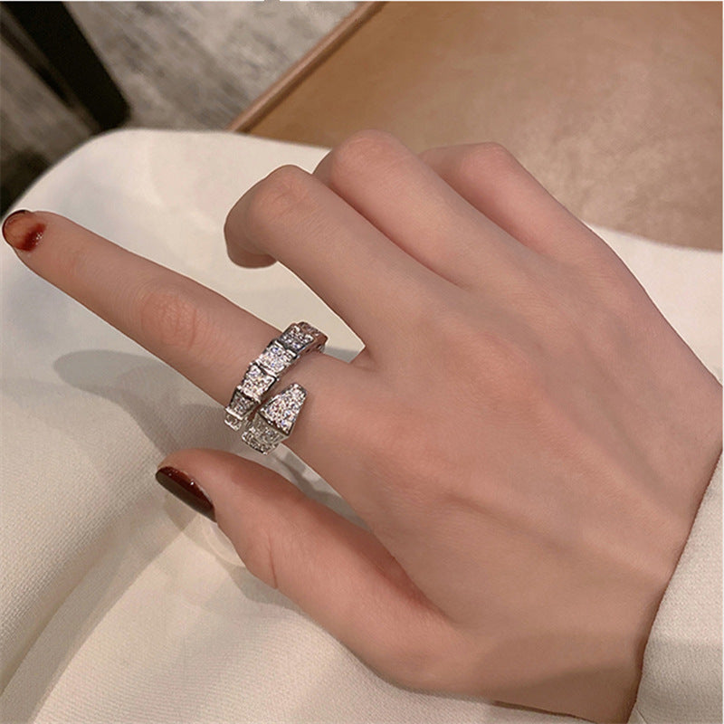 Fashion gem rings open adjustable rings #R013-R022