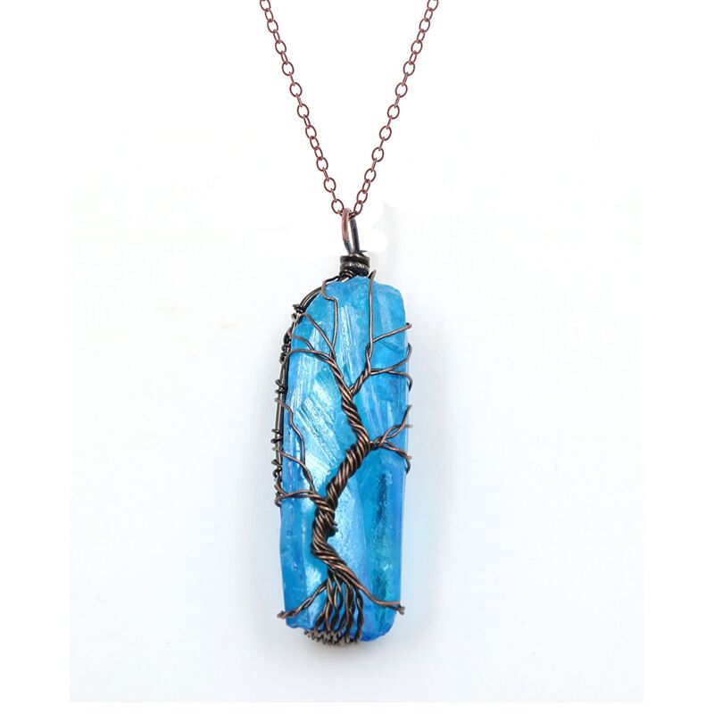 natural crystal lifetree pendant necklace  N101