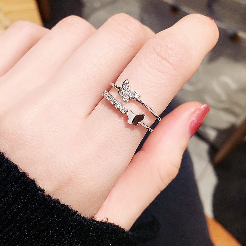 Fashion gem rings open adjustable rings #R013-R022