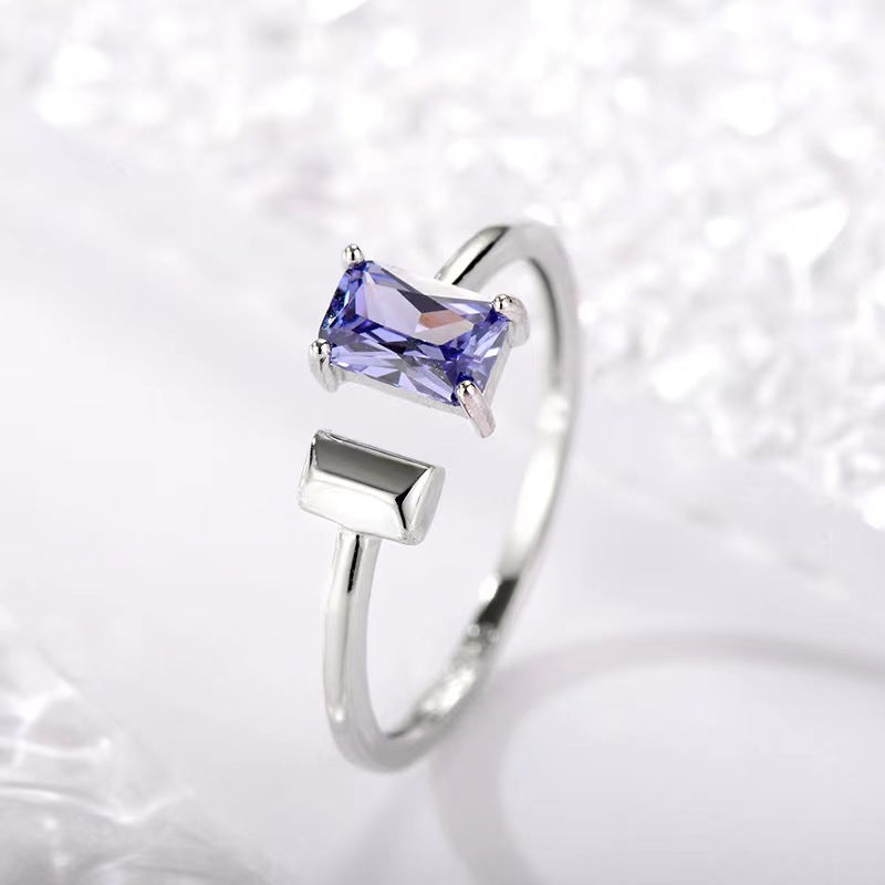 S925 sterling silver gem ring SYR019-027