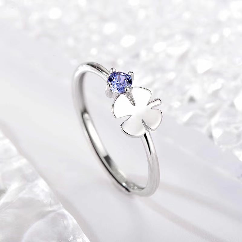 S925 sterling silver gem ring SYR001-009